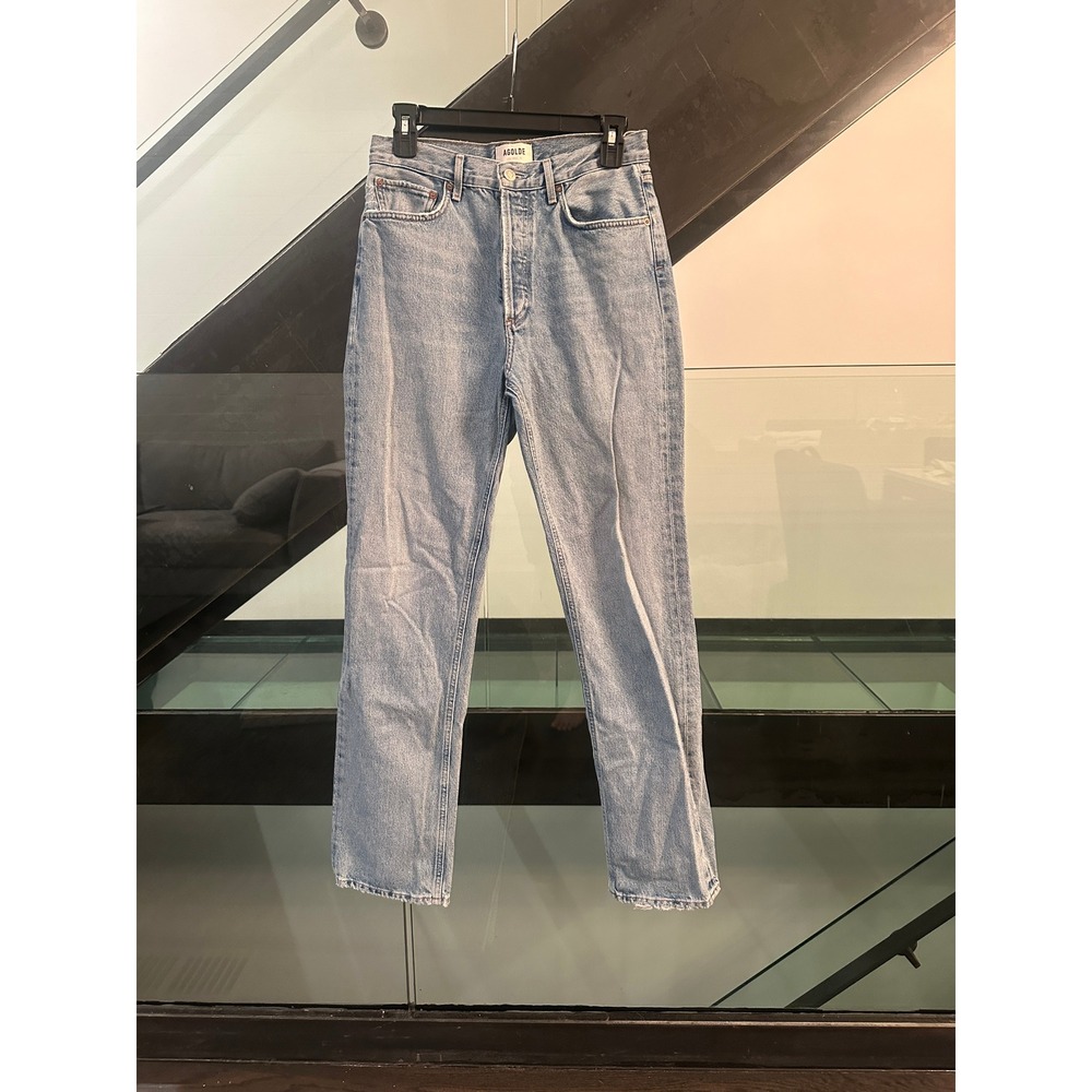 Agolde Lana High Rise Straight Leg Jeans Light Wash Blue 26 A140B-1141
